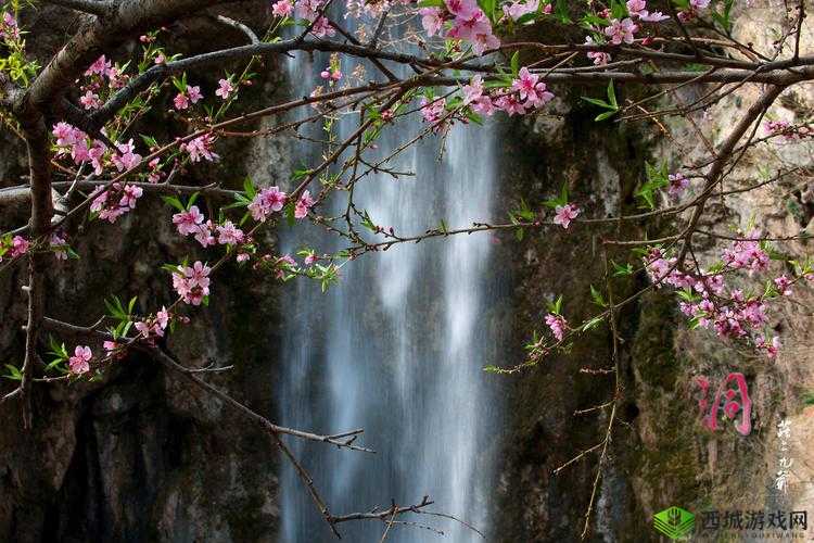 桃花洞口:溪水潺潺